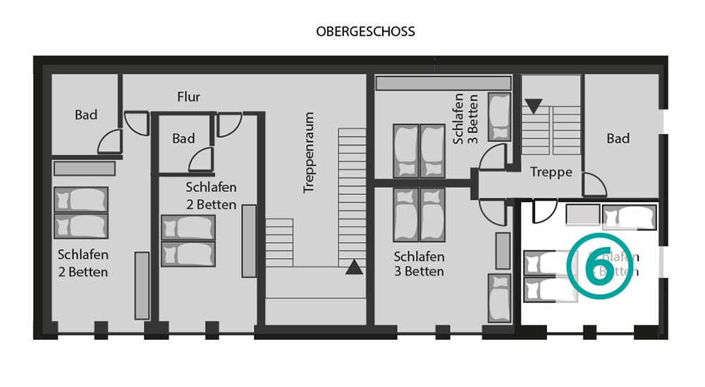 Grundriss Zimmer 6